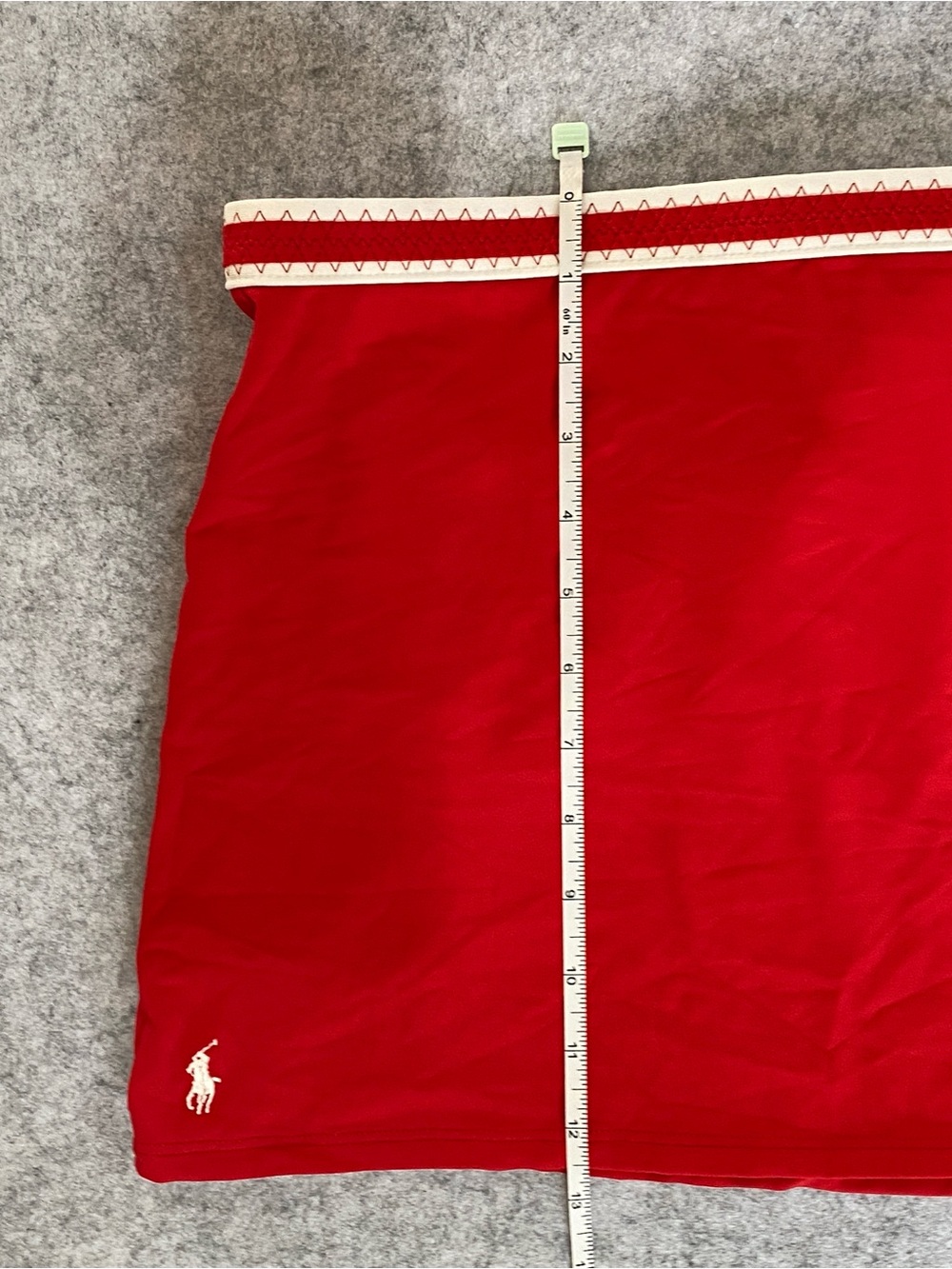 Ralph Lauren Vintage Y2K Red White Bikini Swim Skirt 3 Piece Set Sz L - Picture 15 of 16